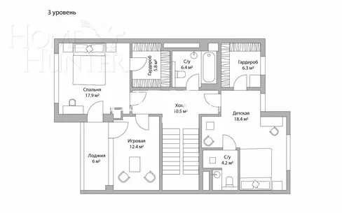 4-УРОВНЕВЫЙ ТАУНХАУС БЕЗ ОТДЕЛКИ 420 М² НА 1 ЭТАЖЕ