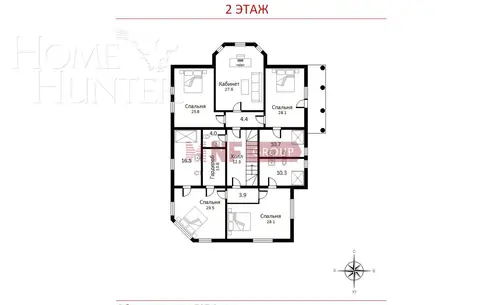 2-этажный коттедж 797.3 м² с отделкой